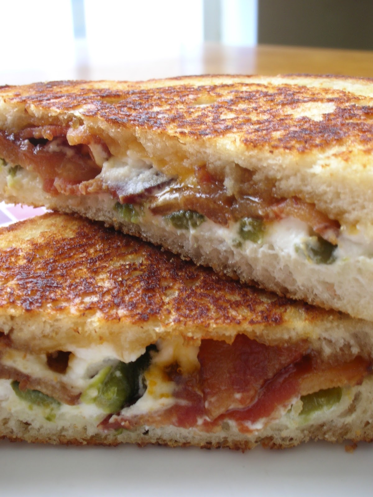 Basil Jalapeno Popper Grilled Cheese