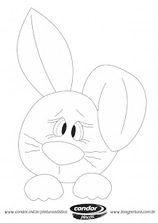 desenho de coelho para pintar