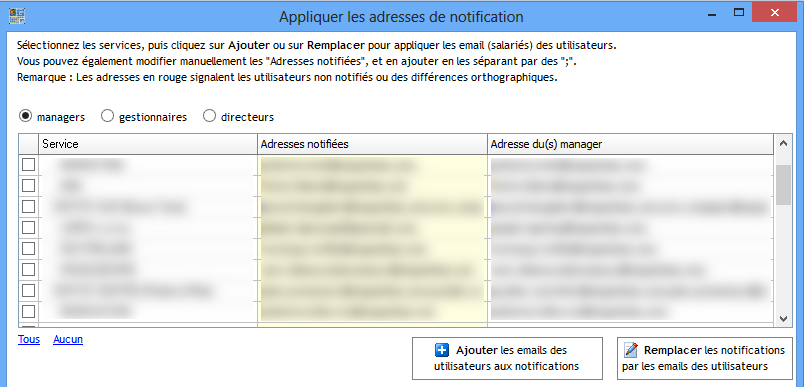 Gérer les notifications par email