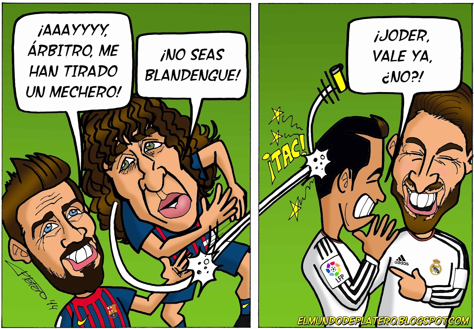 Los jugadores de futbol y las caricaturas mas feas Facebook