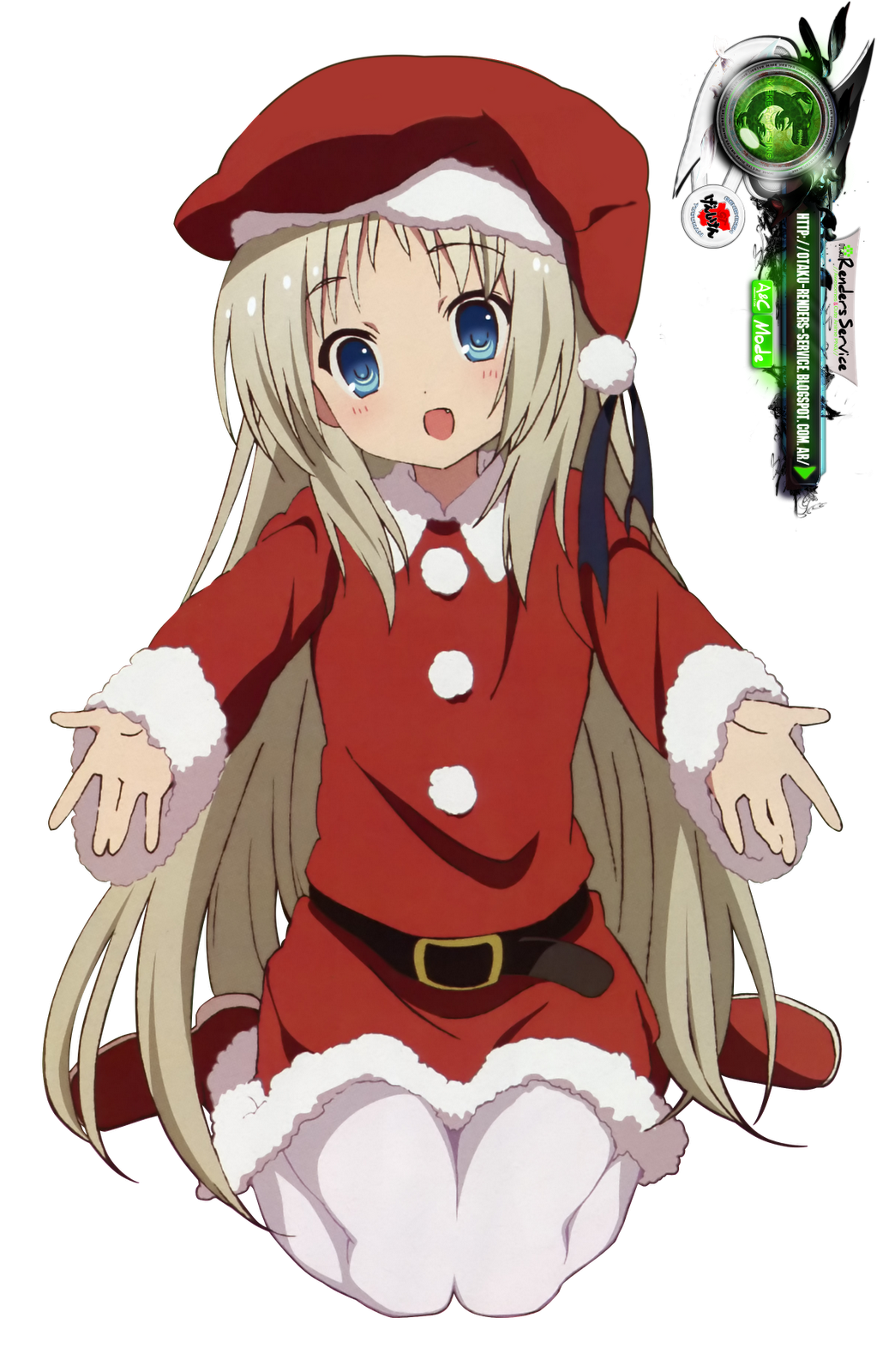 Little BustersNoumi Kudryavka Mega CUTEEE Xmas Render ORS Anime Renders