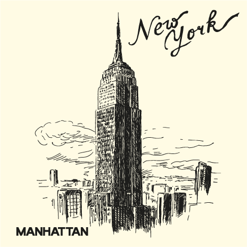 Nueva York a plumilla - vectorial