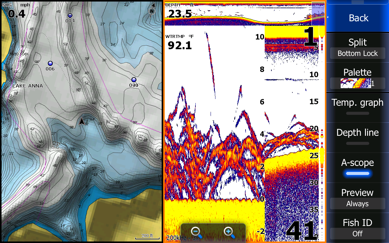 Lake Anna Striper Guide Journal Lowrance HDS technology...101