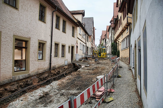Baustelle Straßenbauarbeiten, Paradeisgasse 3, 91541 Rothenburg ob der Tauber