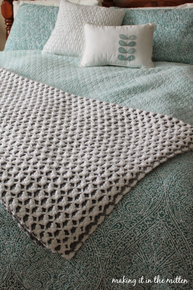 Making It In The Mitten Crocheted DoubleSided Shell Blanket Pattern