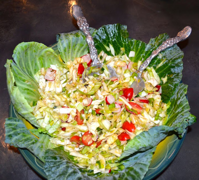 8 Plates Gabriella's Spicy Puerto Rican Cabbage Salad