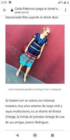 Carla con vestido Bimba vintage!