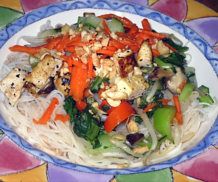 Andrea's Easy Vegan Cooking Vietnamese Bun salad