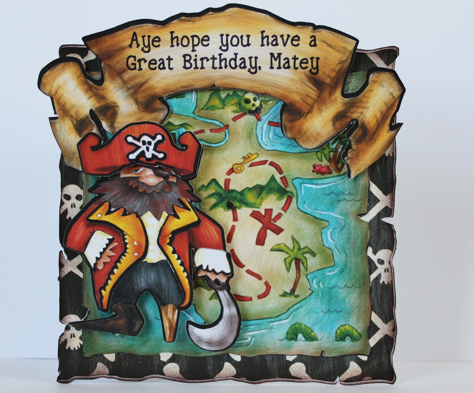 got2bcrafting: Pirate birthday card - Joy&#039;s Life Design Team post