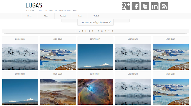 Lugas na estilo Gallery para Blogger lugas template para blogger