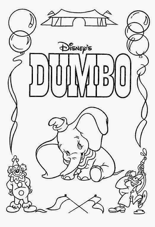 Desenhos do Dumbo para Colorir e Imprimir - Toda Atual