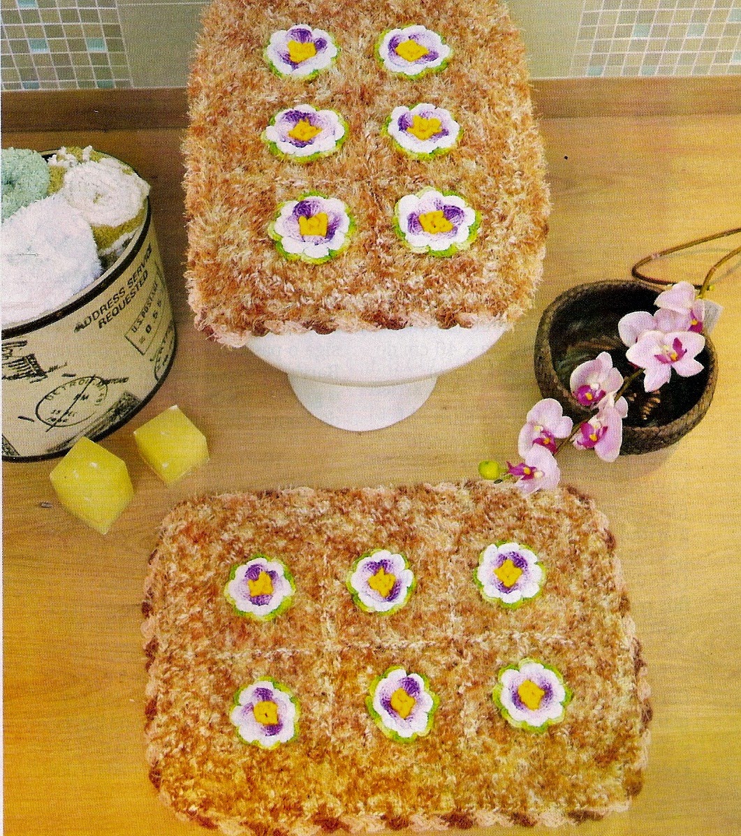 tapete em croche flores cores cru caramelo marrom tons ferrosos croche com receita blog