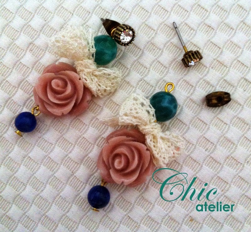 Pendientes Chantillí desmontables Pendientes y complementos de moda hechos a mano