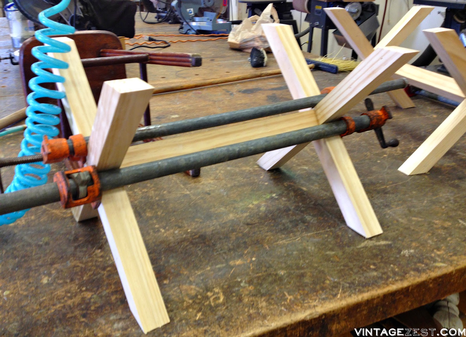 Custom Xleg Stools (WorkinProgress!) Diane's Vintage Zest!