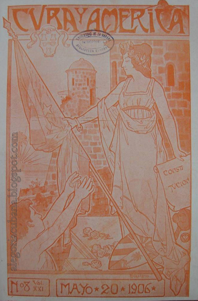 Cuba y América, 1906, 20 de mayo, alegoría de Cuba