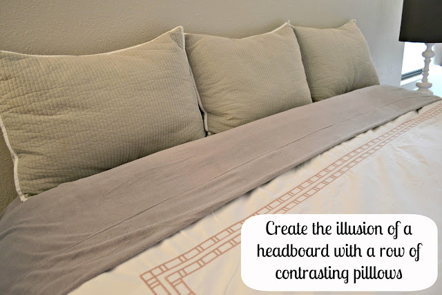 Creating a headboard with pillows #CBias