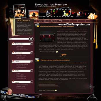 Hug Your Dream blogger template. movie blogger template