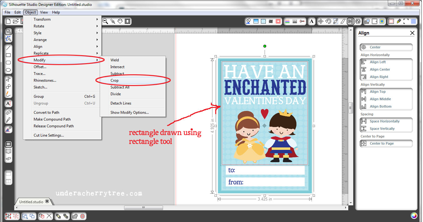 Under A Cherry Tree Quick Tip How to Crop in Silhouette Studio