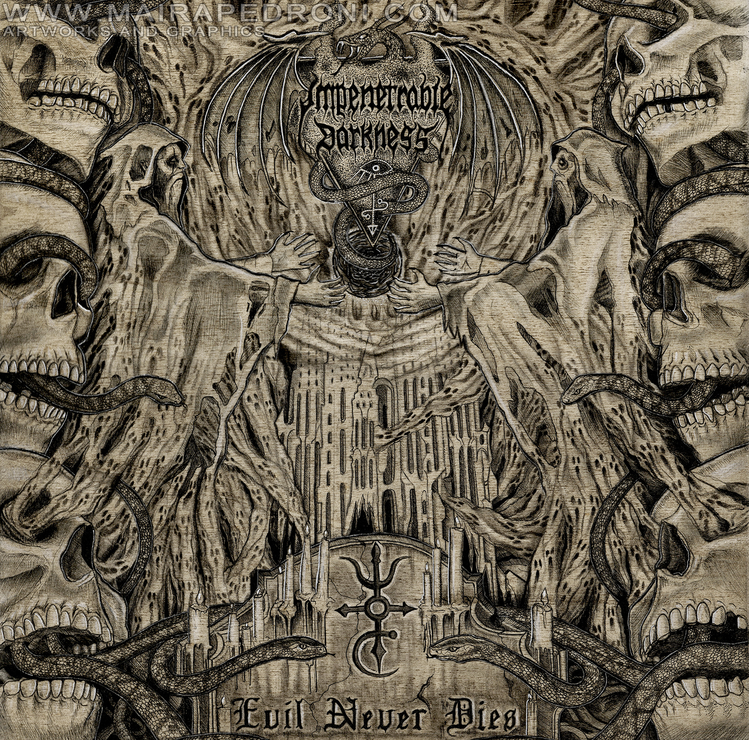 SURREAL MACABRE ART Black Metal Artwork commissioned finished!