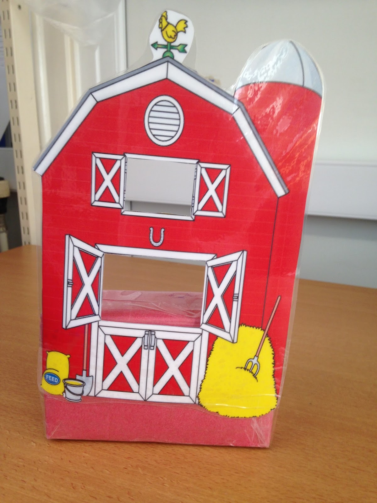 Early language skills through play....... Home made table top puppet