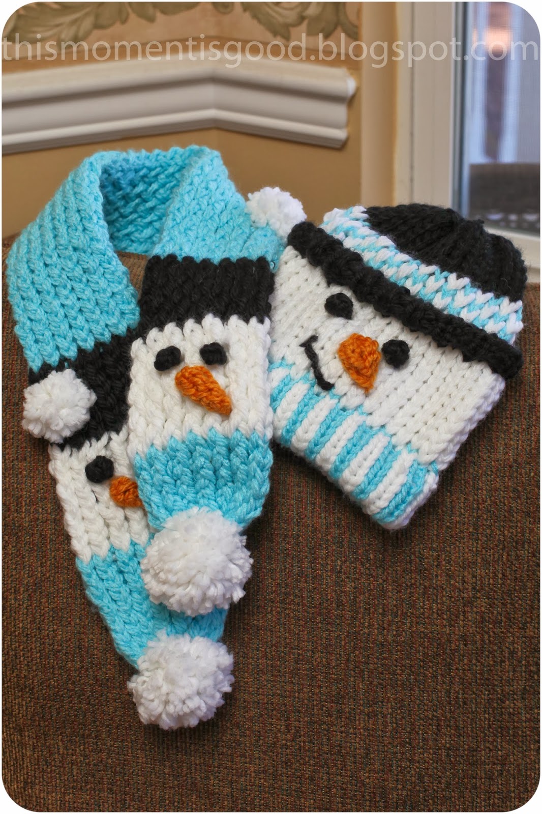 Loom Knitting by This Moment is Good!: LOOM KNIT: SNOWMAN SCARF