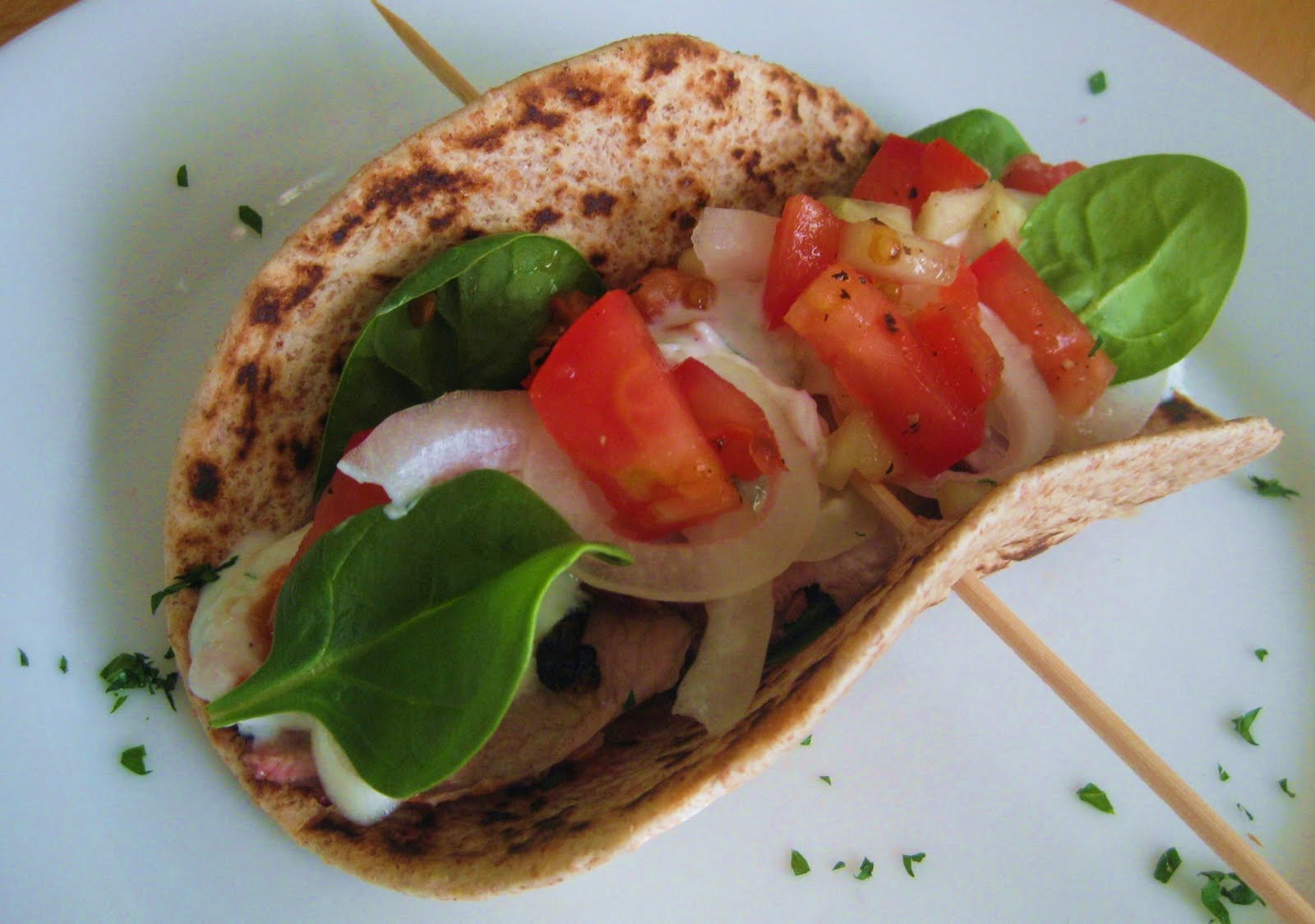 The Joyful Table Pork Gyros with Tangy Greek Yogurt Sauce