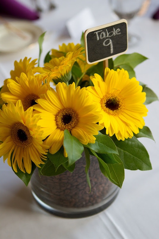 Beautiful Bridal Gerbera Daisy Centerpieces