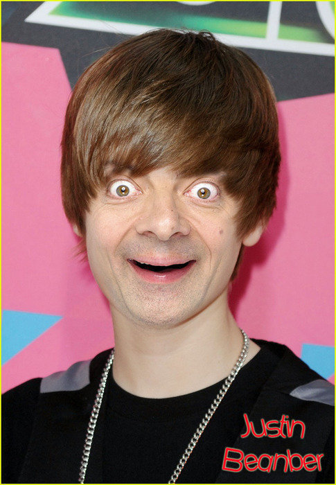 Justin Bieber and Mr Bean Mix Funny Picture