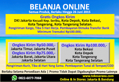 Gratis Ongkos Kirim Belanja Online Kota Tangerang, Kota Tangerang Selatan, DKI Jakarta, Kota Bandung. Kota Bekasi dan Kota Depok