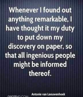 Antonie Van Leeuwenhoek Thoughts Antonie Van Leeuwenhoek Thoughts