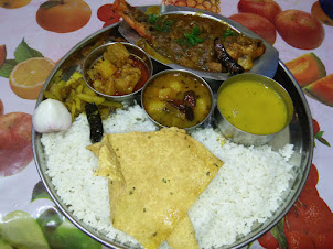 Authentic "Assamese Fish Thali" lunch in Paltan Bazaar.