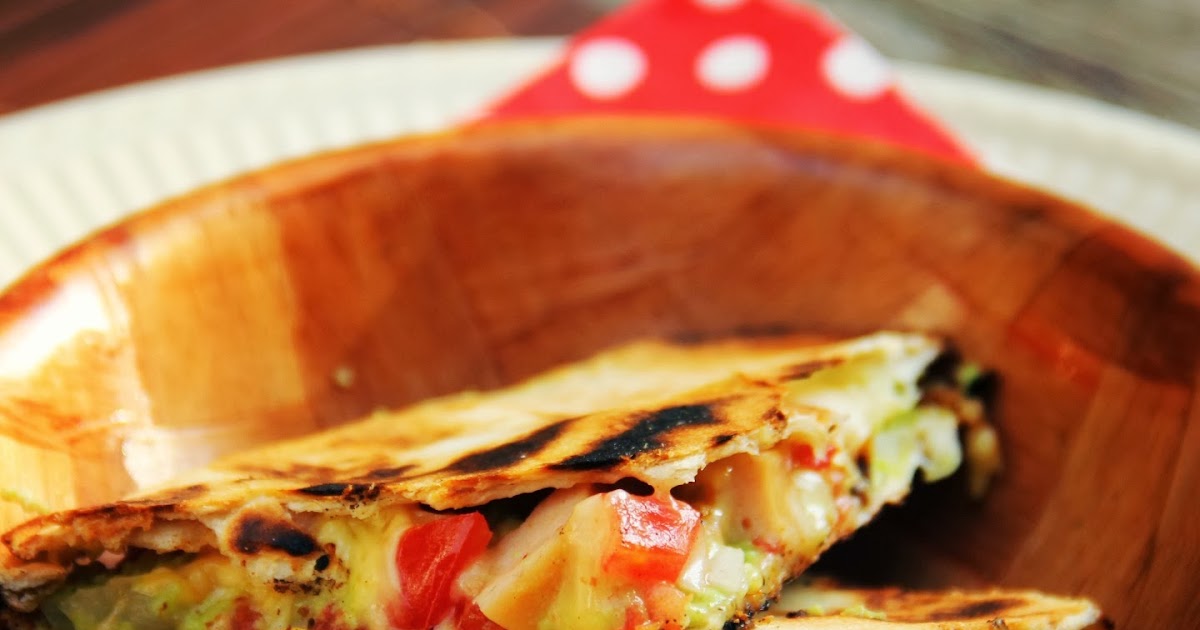 De smaak van Cécile Quesadilla's met gerookte kip en guacamole