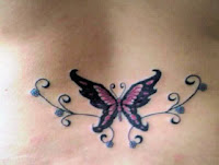 Butterfly Tattoo on Lower Back Butterfly Tattoo on Lower Back