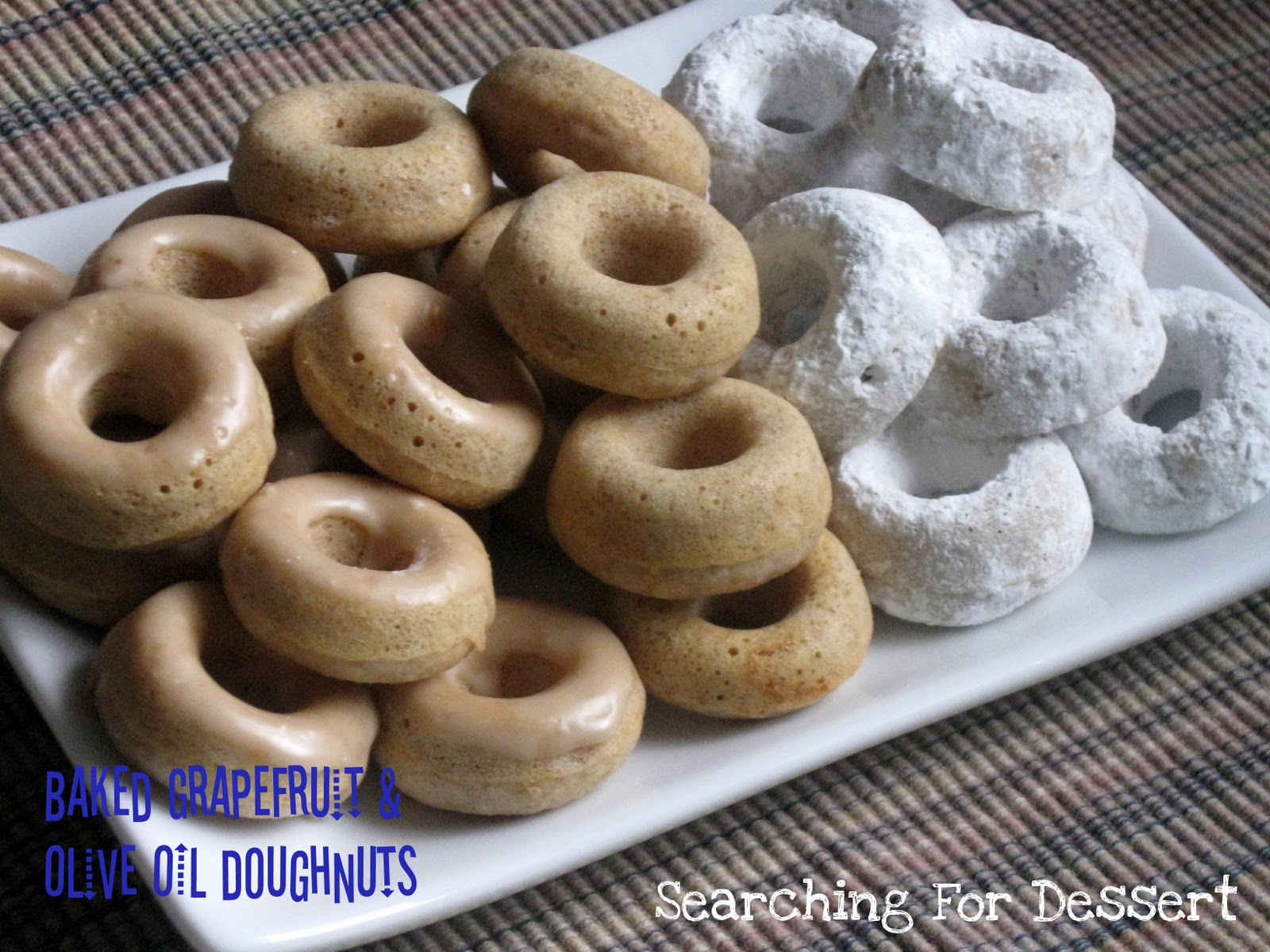 Baked Grapefruit & Olive Oil Doughnuts Searching for Dessert