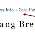 Cara Pasang Breadcrumb