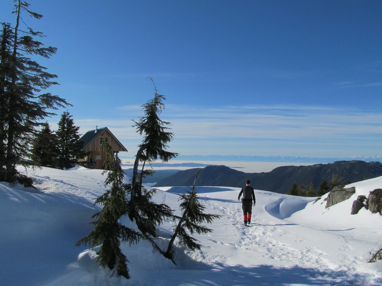 The Sunshine Coast Trail in winter