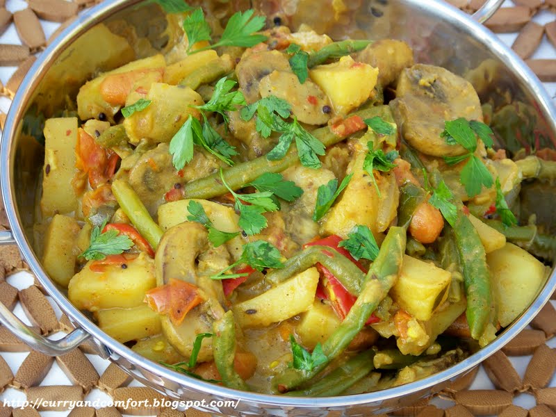 Kitchen Simmer Vegetable Korma Vegan Indian Side Dish