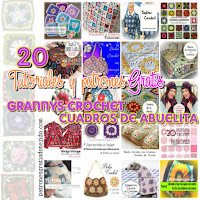 20 tutoriales de tejidos con grannys crochet