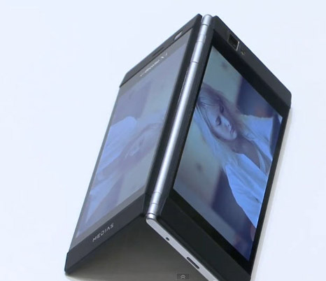 NEC Medias W Android Mobile 2 Folding Screens Concept NEC Medias W Android Mobile 2 Folding Screens Concept