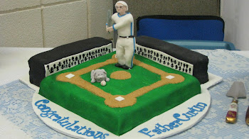Retirement cake for Baseball-loving Father Curtin