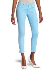 7 for all mankind womens crop skinny jean neon blue