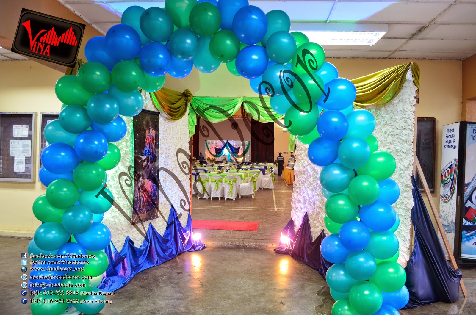 Dancing Peacock Concept / Theme, 21st Birthday at Dewan Dato Ahmad Razali, Kampung Melayu Ampang, 43100 Ampang, Selangor, Malaysia (Ampang Hall) for B. Rajeshwary (Setup for Balloon Arch, Flower pillar, Red Carpet, Stage Scallop and Backdrop with lighting, Photography Section with Balloon Dome, Table Centerpiece, chair (cover & ribbon) and Table (cloth). Dancing Peacock Concept / Theme, 21st Birthday at Dewan Dato Ahmad Razali, Kampung Melayu Ampang, 43100 Ampang, Selangor, Malaysia (Ampang Hall) for B. Rajeshwary (Setup for Balloon Arch, Flower pillar, Red Carpet, Stage Scallop and Backdrop with lighting, Photography Section with Balloon Dome, Table Centerpiece, chair (cover & ribbon) and Table (cloth).