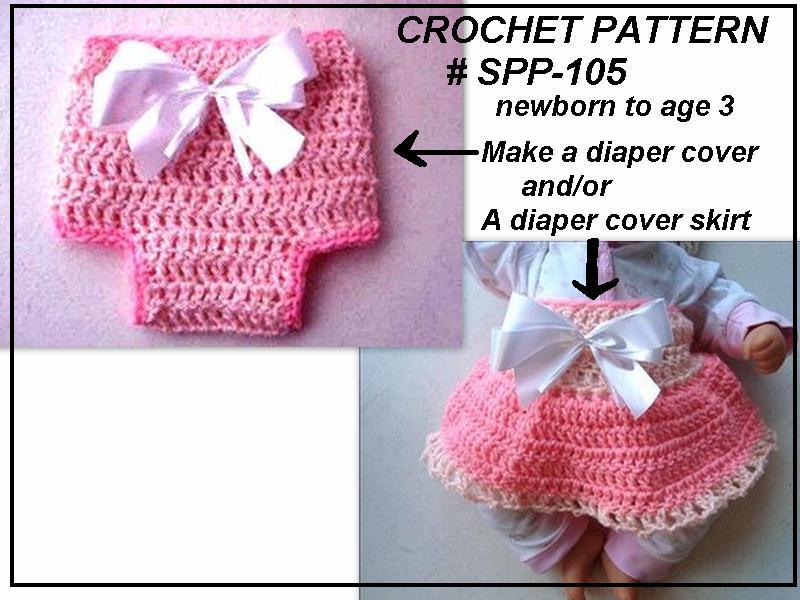 HECTANOOGA PATTERNS: CROCHET DIAPER COVER SKIRT SET for ...