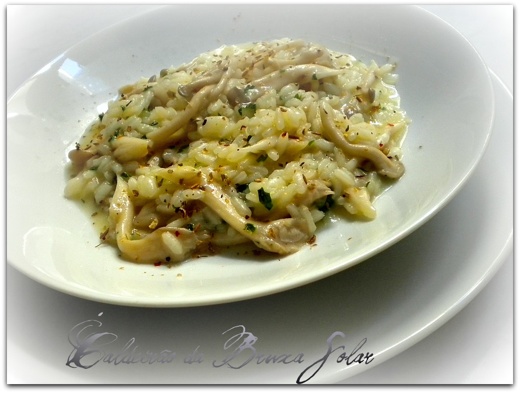 Receitas do Caldeirão Risoto de shimeji branco
