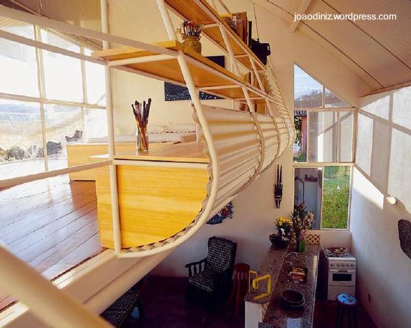 Arquitectura de casas: cabaña pequeña tropical, bioclimática y ...