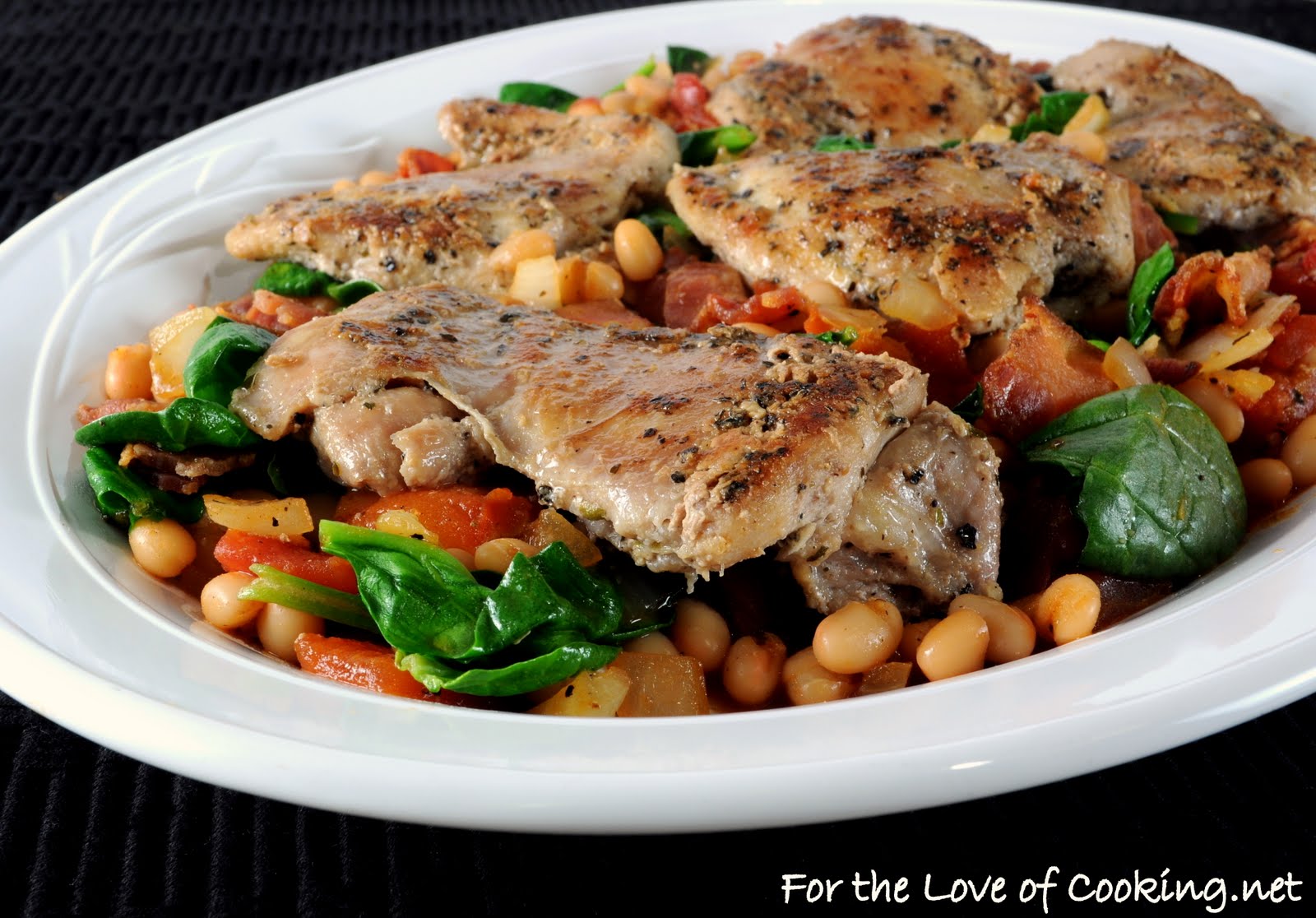Tuscan Chicken with White Beans and Spinach For the Love of Cooking