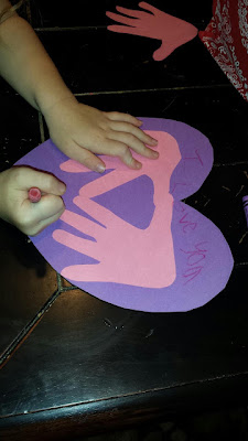 valentines day handprint heart craft