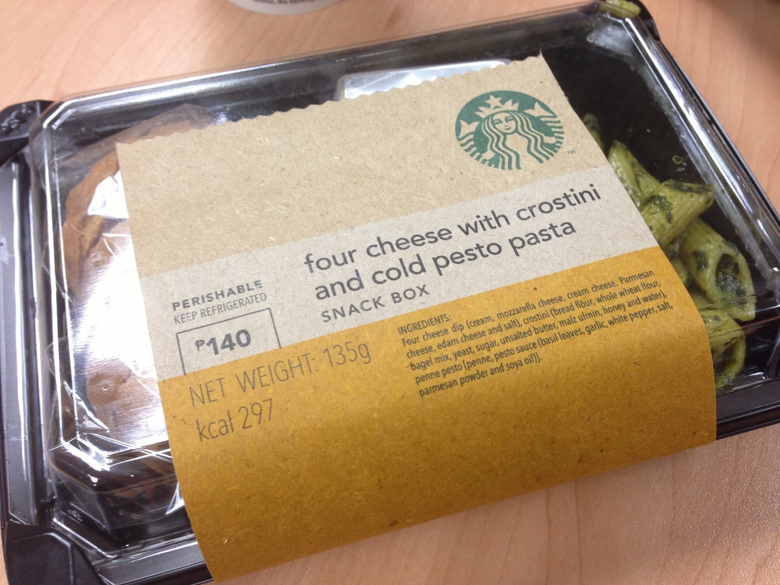 tetadventurer TryEAT Starbucks� Four Cheese with Crostini and Cold Pasta