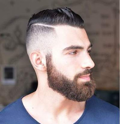 gaya rambut side line pria berjanggut gaya rambut side line pria berjanggut