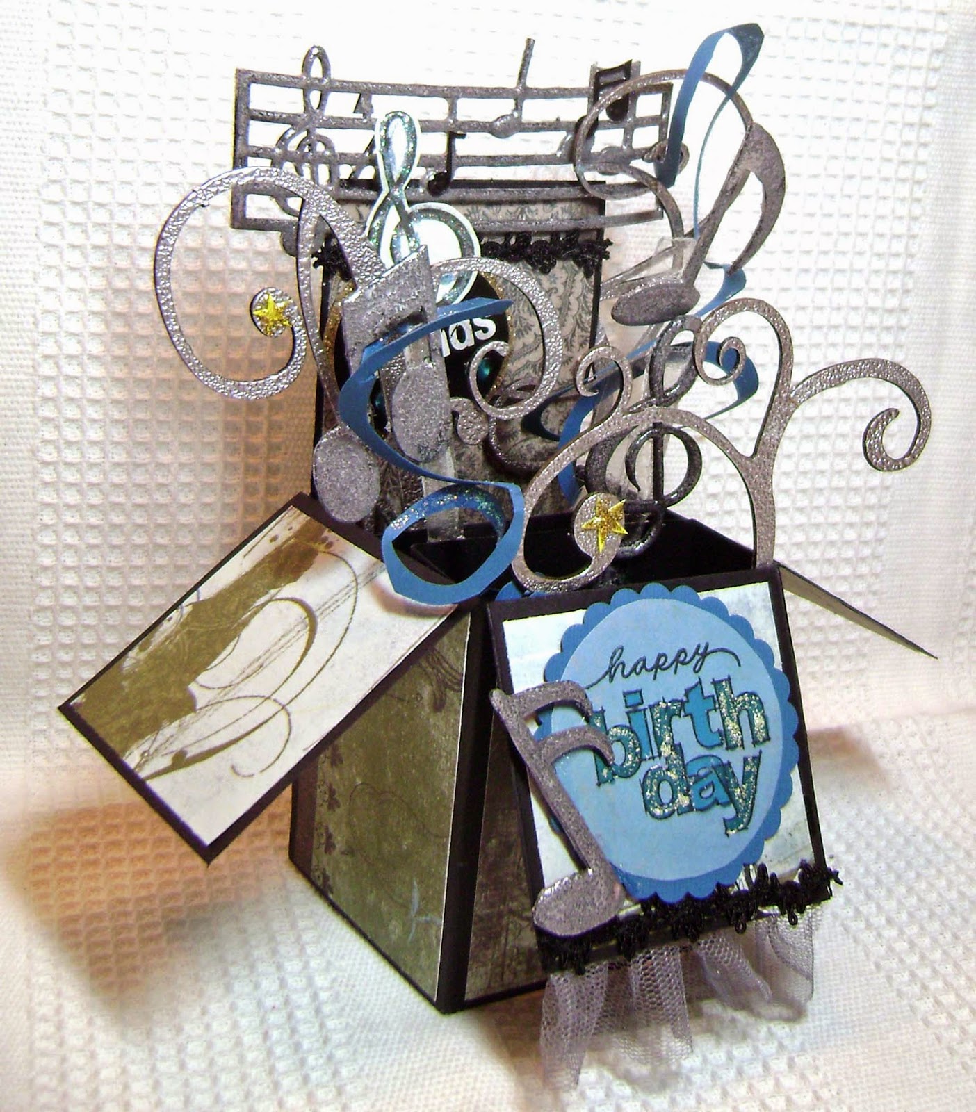 Leaky Shed Studio Music Box Card with Leaky Shed Studio Swirl